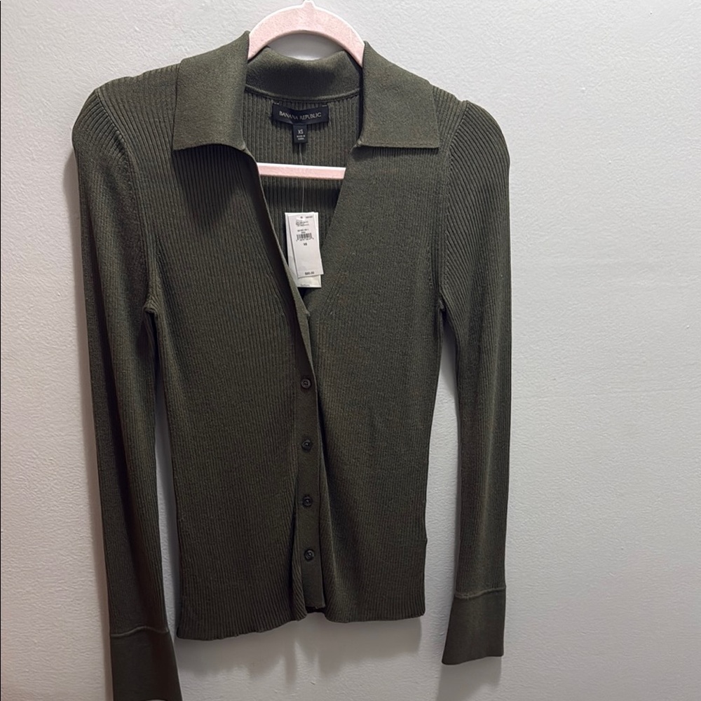 Banana Republic Olive Knit Top